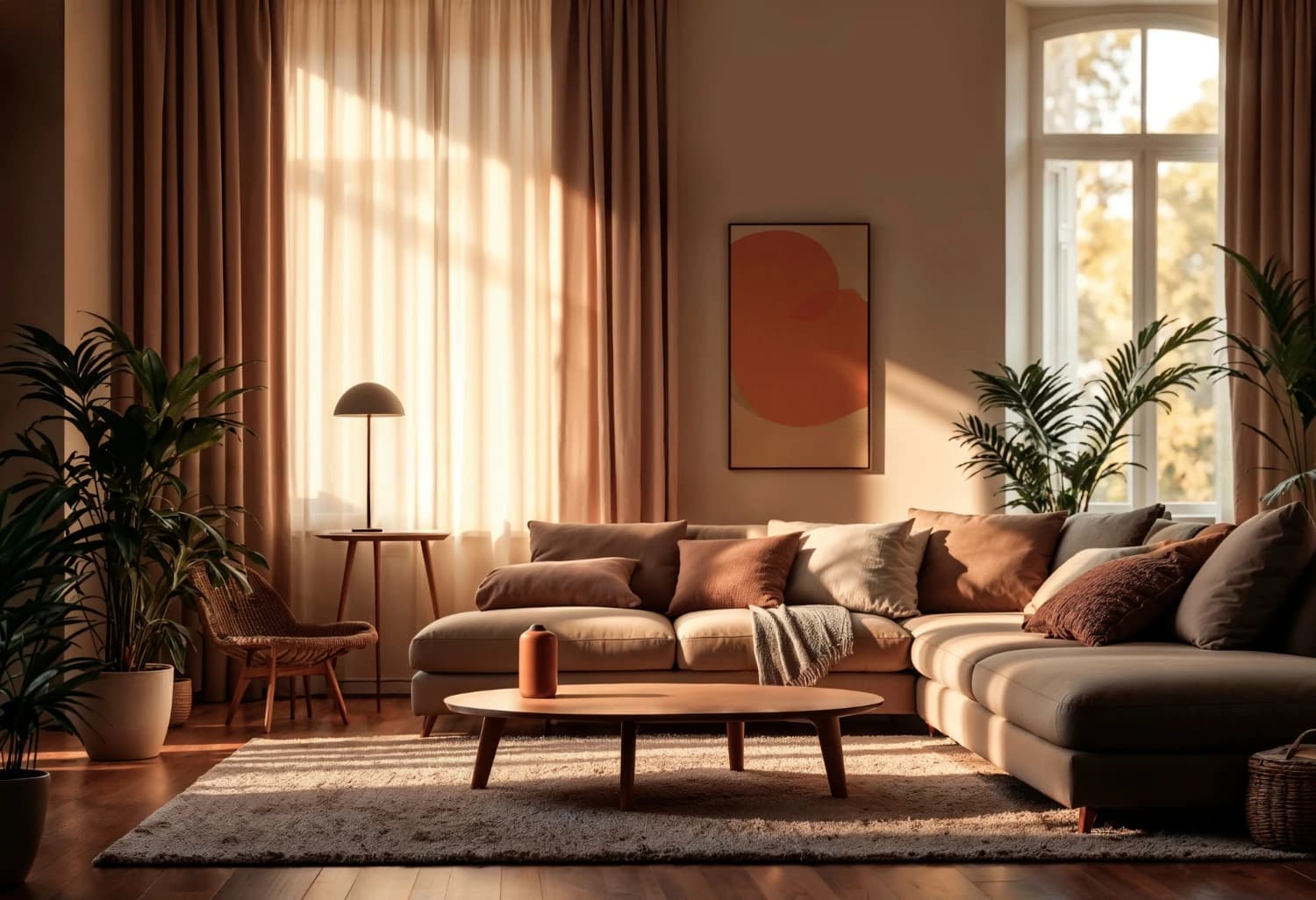 Thoughtfully crafted curtains in a beautiful home