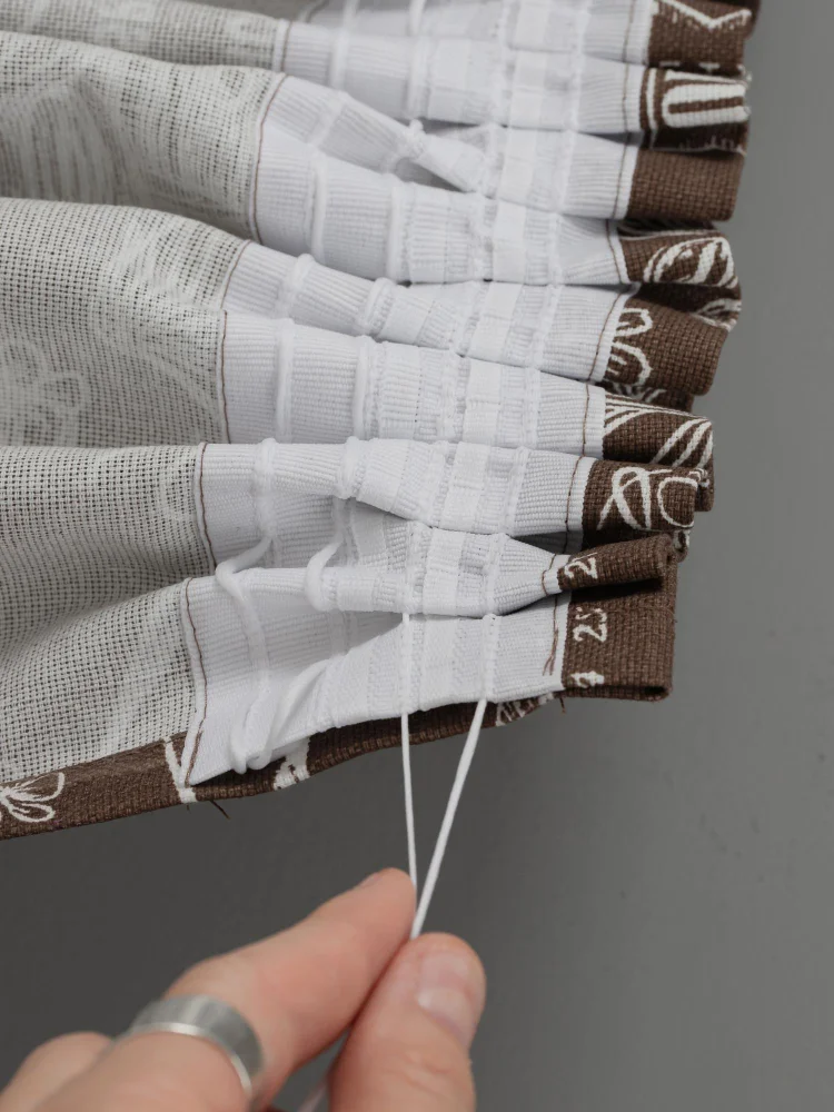 Curtain pencil pleats for custom made curtains